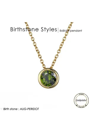 Soraro Birthstone Ketting | Augustus | Goudkleurig | Ketting voor Haar | Cadeau Voor Haar | Cadeau Voor Vriendin | Verjaardag Cadeau | Moederdag Cadeau | Cadeau Ideeën