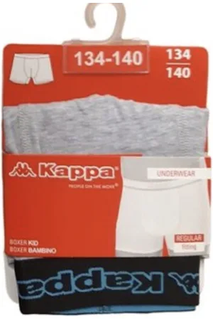 Kappa 2 pack boxershorts maat 134/140 grijs melee