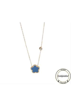Soraro RVS Klaver Ketting | Goldplated | 45+7 | | Geluk | Klavertje vier | Dames Cadeau | | Chain | Dames Ketting |