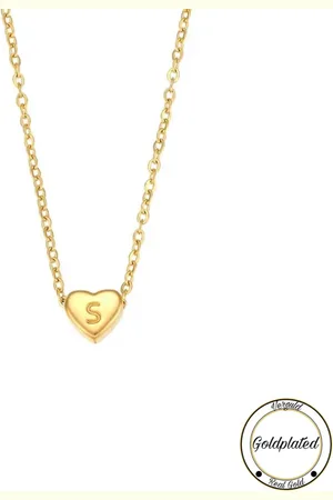 Soraro Initialen Ketting | Letter S | Minimaliste Kettingen Goudkleurig | Goldplated | Goudkleurige Ketting | Cadeau voor Haar | Vrouwen Cadeau | Elegante Kettingen | Kerstcadeau | Black Friday