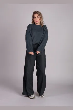 FRNCH PARIS Grijze wide leg pantalon Philo - FRNCH