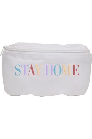 Mister Tee Stay Home Hip Bag white one size Heuptasje