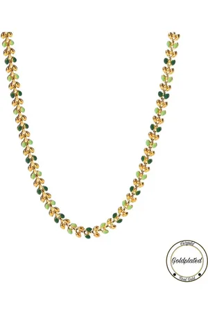 Soraro Olijf Ketting | Ketting Bloeien | Dames Ketting | Elegante Kettingen | Dames Ketting | Vrouwen Sieraden | Groen & Goudkleurig