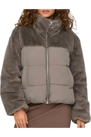 ONLY Wanja Fur Puffer Winterjas Dames