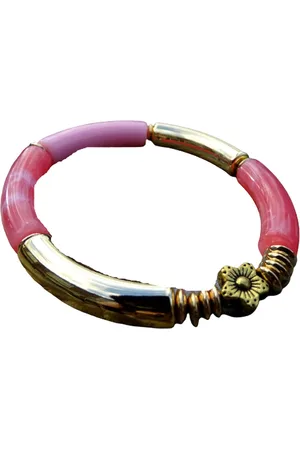 2 Love It Rosey - Armband - Elastisch - Polsmaat 17 - 20 cm - Tube kralen