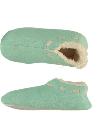 Apollo Mintgroene Spaanse pantoffels/sloffen voor jongens/meisjes - Huissloffen voor kinderen - Kinder pantoffel/slof 33-34