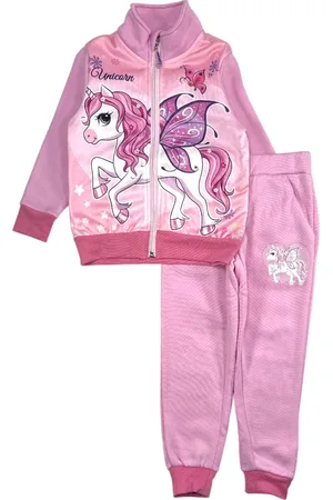 Merkloos Unicorn / Eenhoorn Set - Joggingpak / Trainingspak / Vrijetijdspak -