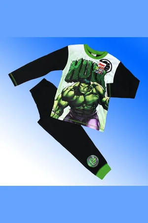 Marvel Hulk pyjama - met zwart - de Hulk pyjamajasje en pyjamabroek - maat 122/128