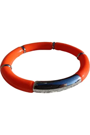 2 Love It Orange - Armband - Elastisch - Polsmaat 17 - 20 cm - Tube kralen