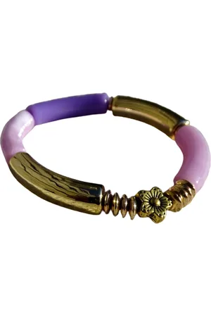 2 Love It Rose - Armband - Elastisch - Polsmaat 17 - 20 cm - Tube kralen