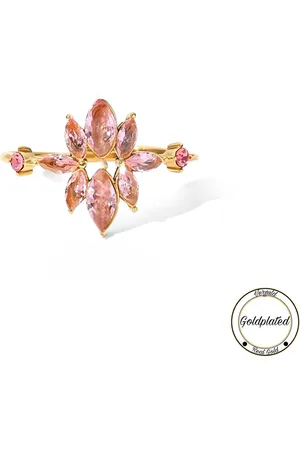 Soraro Zirkonia Ring | Goldplated | Goudkleurig | | Elegante Ring | Dames Ring | Klemring | Vrouwen Cadeau