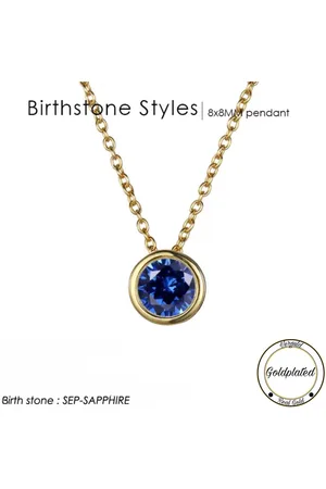 Soraro Birthstone Ketting | September | Goudkleurig | Ketting voor Haar | Cadeau Voor Haar | Cadeau Voor Vriendin | Verjaardag Cadeau | Moederdag Cadeau | Cadeau Ideeën