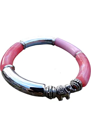 2 Love It Olifantje - Armband - Elastisch - Polsmaat 17 - 20 cm - Tube kralen
