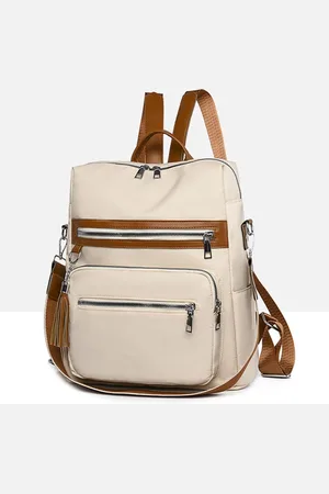 Merkloos SHOP YOLO-Rugtas dames-leer -Waterdichte Casual laptoptas School Schoudertas