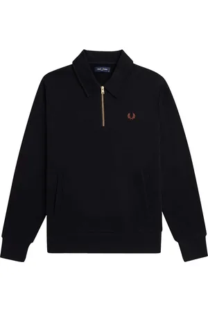 Fred Perry Fredperry Fp Sweatshirt Met Halve Rits - Streetwear - Volwassen