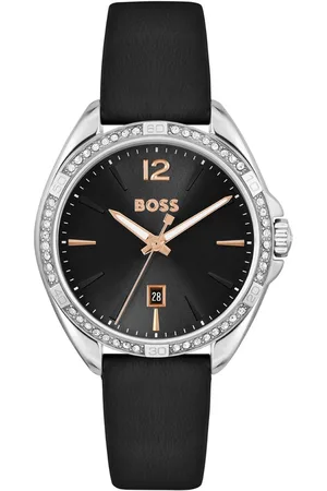 HUGO BOSS Felina 1502624 Horloge - Leer - Zwart - ?? 32 mm