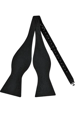 Merkloos Zelfstrikker Vlinderdas - Zelf Strikken Vlinderstrik - Black Bowtie