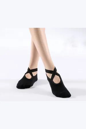 Merkloos Su.B.dgn Dames Stretch Anti-Slip Yoga Sokken - Katoen + PVC, voor Pilates, Barre en Fitness, Geschikt voor