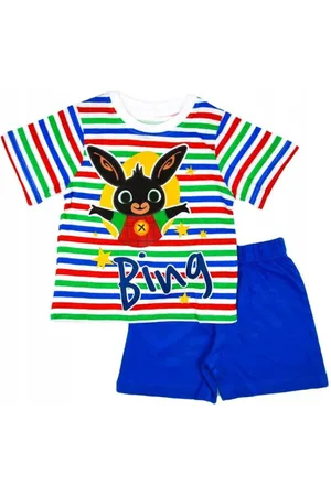 Bunny Shortama - blauw gestreept - Bing pyjama - 100% katoen - maat 116