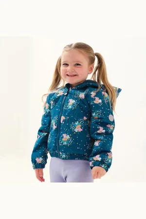 Regatta De gewatteerde Peppa Muddy Puddle - wandeljas - jas - kinderen - waterdicht - met capuchon - Turkoois