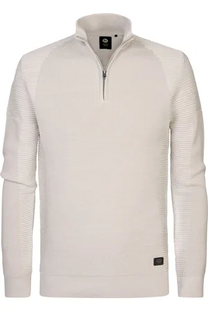 Petrol Industries Petrol Half Zip Pullover Ecru