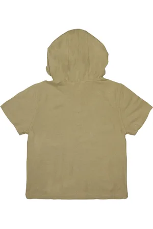 baje studio Moss jongens hoodie taupe | 74-80