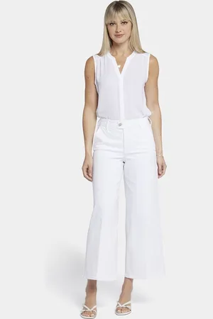 NYDJ Mona Wide Leg Broek Enkel Jeans Met Hoge Taille