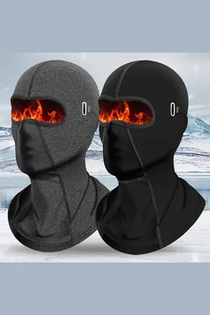 Merkloos Winter Warme Fiets Cap voor Mannen en Vrouwen - Winddichte Fluwelen Sport Sjaal en Gezichtsbescherming, Fleece Hoed voor Fietsen, Skiën, Wandelen, Outdoor Activiteiten (56-63 cm, Elastisch)