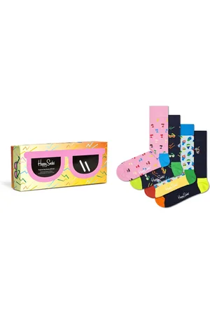 Happy Socks Tropical Day Socks Gift Set (4-pack) - kleurige tropische voetenpret - Unisex