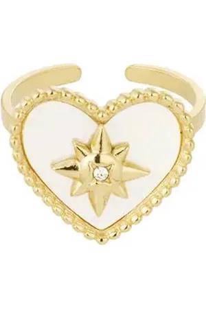 Yehwang Love ring met steen - kerst cadeau - sint cadeau - hartje