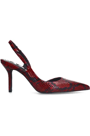 Sacha Dames - Rode snake slingback pumps