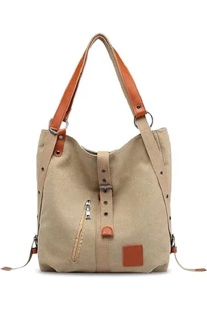 Merkloos Handtas dames schoudertas canvas schoudertas rugzak strandtas schoudertas voor meisjes vrouwen dagelijks gebruik kantoor school uitstapjes shopper hobo tas