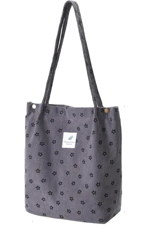 Merkloos Schoudertas voor dames, grote corduroy tas, dames, handtas, shopper, hengseltas voor universiteit, werk, meisjes, school ( , Stijl-g