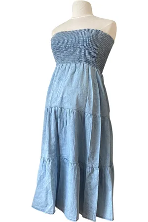 Love2wait Skirt Denim Smock-Light wash XL