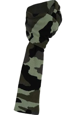 Merkloos Jongens Sjaal Zwart- met Camouflage