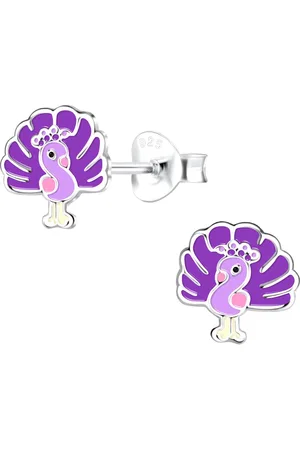 JYC Joy|S - Zilveren pauw oorbellen - 8 mm - - kinderoorbellen
