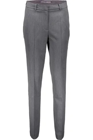 Geisha Broek Slim Fit Tailord Melange Pantalon 41639 32 900 Grey Melange Dames