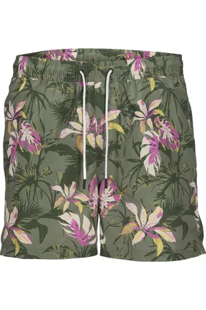 JACK & JONES Heren Zwemshort JPSTFIJI JJSWIM Dubbele Waistband Tropical Print