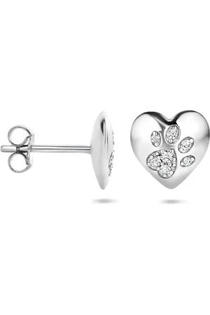 Cataleya Jewels Oorknoppen Hart En Hondenpoot Zirkonia
