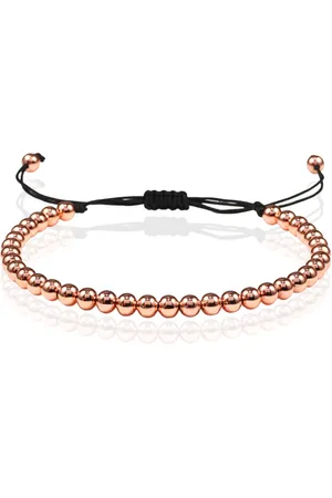 Memphis Macrame Armband Dames - 5mm gouden Kralen
