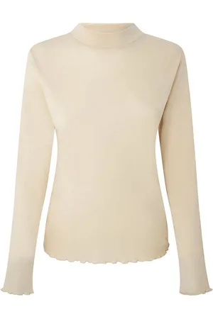 Pepe Jeans Charlene Lange Mouwenshirt Beige M Vrouw