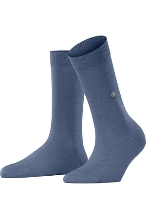 Burlington Lady one-size Organisch Katoen sokken dames blauw