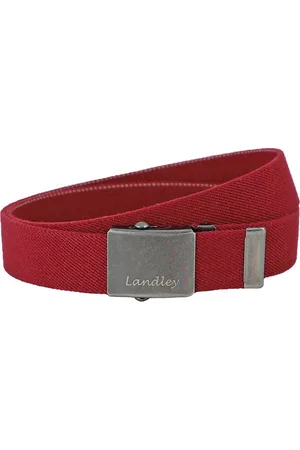 Landley Unisex Canvas Riem met Metalen Schuifgesp - Stretch - Koppelriem - Dames / Heren - - Lengte totaal 110 cm / Riemmaat 95