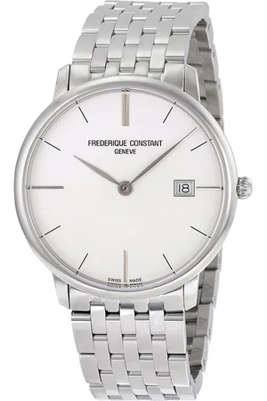 Frederique Constant Slimline FC-220S5S6B Horloge - Staal - Zilverkleurig - Ø 39 mm