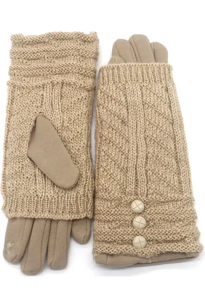 Merkloos Handschoenen – gehaakt - polyester – - warm – winter– cadeau – geschenk – feest – feestdagen