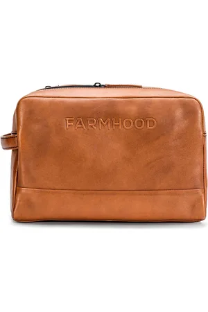 FARMHOOD Leren Toilettas Memphis Toiletry Bag Terracotta