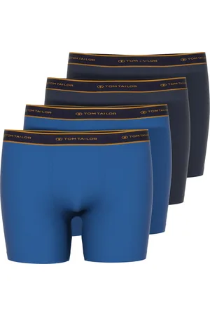 TOM TAILOR Kentucky - 4-pack heren Long Boxer - Blauw