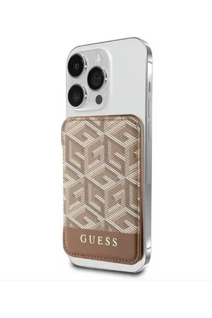 Guess G-Cube PU Leather Pasjes Houder - Compatible met Apple MagSafe toestellen