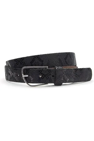 A-zone Dames riem met slangenprint - dames riem - 3 cm breed - - Echt Leer - Taille: 100cm - Totale lengte riem: 115cm