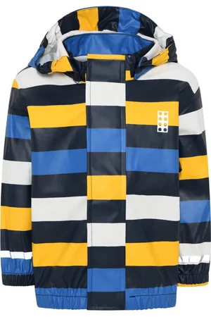 LEGO Wear Gestreepte kinder regenjas Justice van Lego Duplo 86